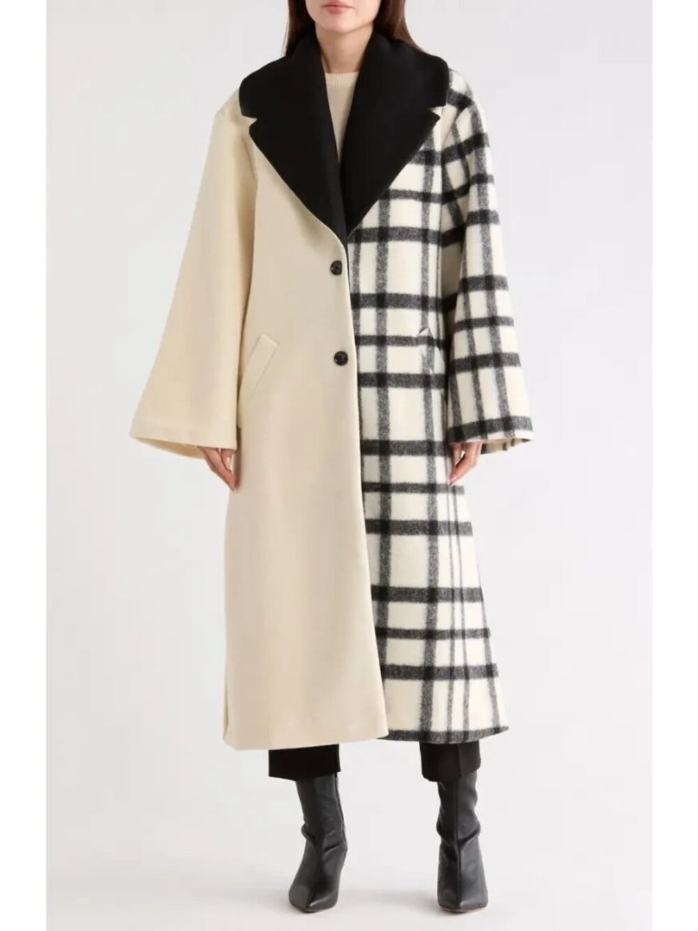 Anthropologie Hutch The Kallie Notched Lapel Mixed Print Coat size S NWOT